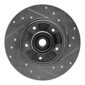 Nissan APRio Brake Rotor (1) - Front Left - R1 Concepts - Drilled & Slotted - Silver - `02-`11